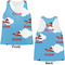 Airplane Womens Racerback Tank Tops - Medium - Front and Back