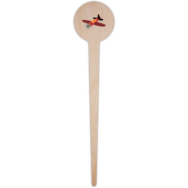 Airplane Wooden 4" Food Pick - Round - Single Pick