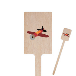 Airplane 6.25" Rectangle Wooden Stir Sticks - Double Sided
