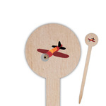Airplane Round Wooden Food Picks