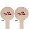 Airplane Wooden 6" Food Pick - Round - Double Sided - Front & Back