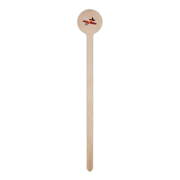 Airplane Wooden 6" Stir Stick - Round - Single Stick
