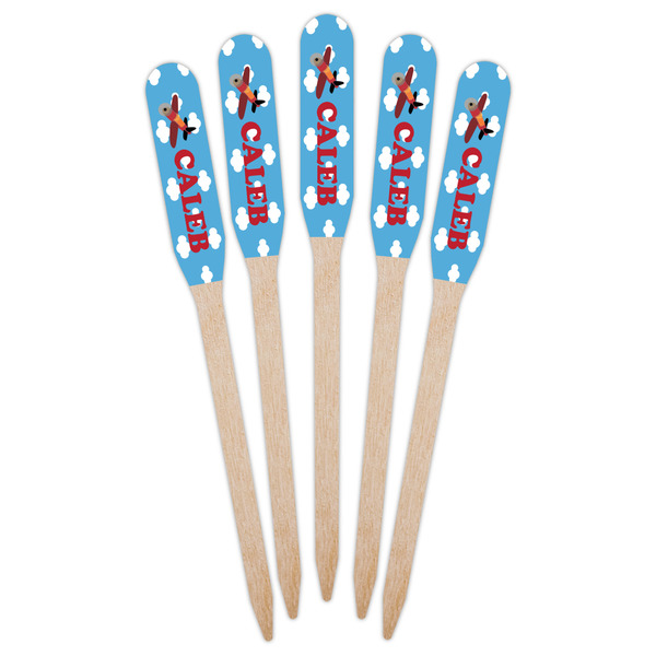 Airplane Wooden Food Pick - Paddle - Fan View