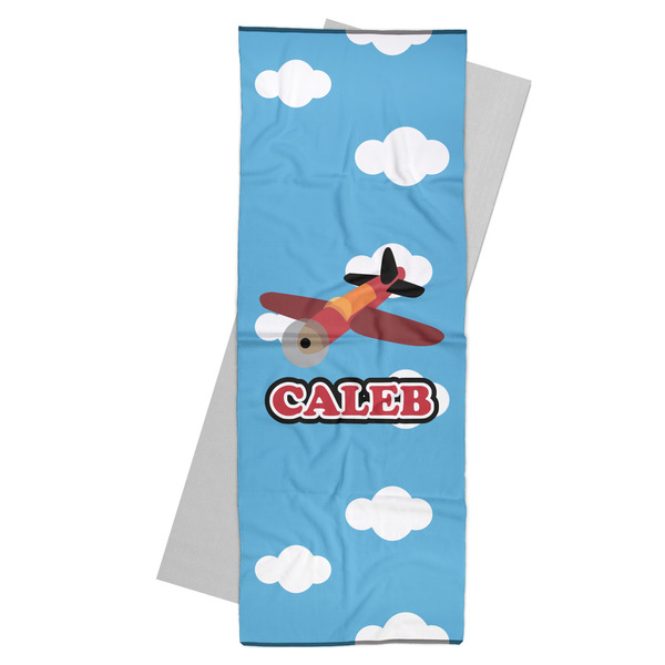 Custom Airplane Yoga Mat Towel (Personalized)