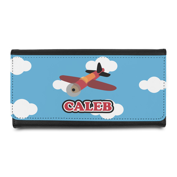 Custom Airplane Leatherette Ladies Wallet (Personalized)