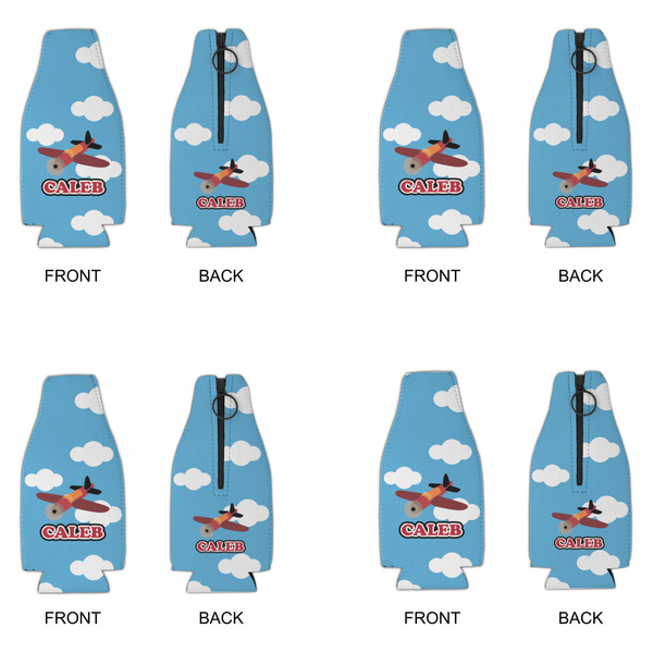 Airplane Zipper Bottle Cooler - Set of 4 - APPROVAL