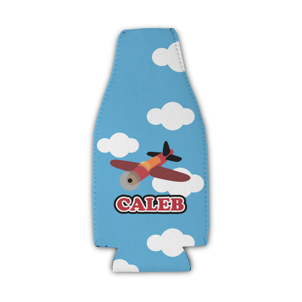 Airplane Zipper Bottle Cooler - Set of 4 - FRONT