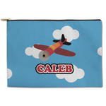 Airplane Zipper Pouch - Large - 12.5"x8.5" (Personalized)