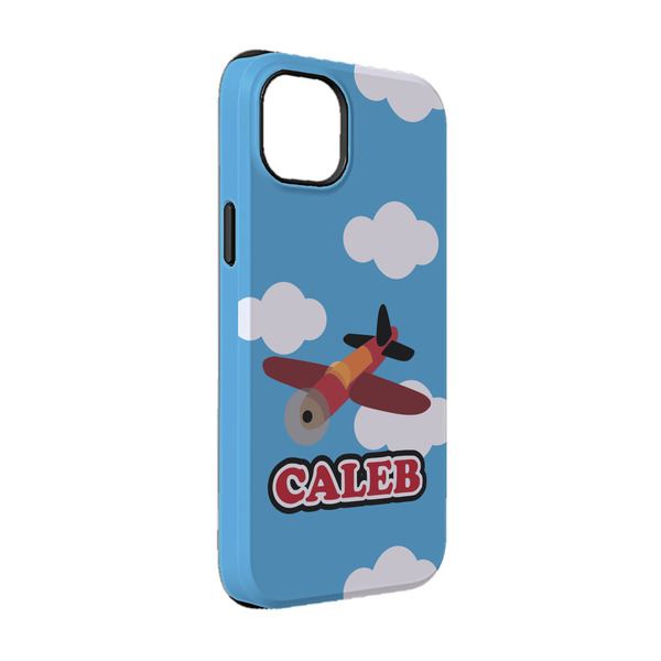 Custom Airplane iPhone Case - Rubber Lined - iPhone 14 Pro (Personalized)