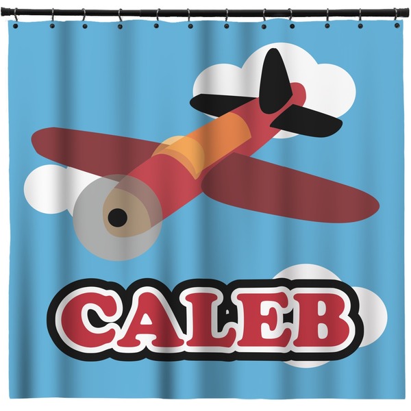 Custom Airplane Shower Curtain - 71" x 74" (Personalized)