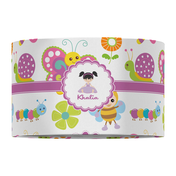 Butterflies 12" Drum Lampshade - FRONT (Fabric)