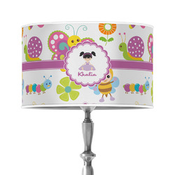 Butterflies 12" Drum Lamp Shade - Poly-film (Personalized)