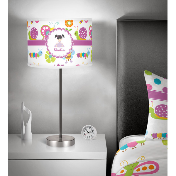 Butterflies 13 inch drum lamp shade - in room