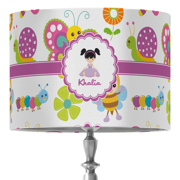 Custom Butterflies 16" Drum Lamp Shade - Fabric (Personalized)