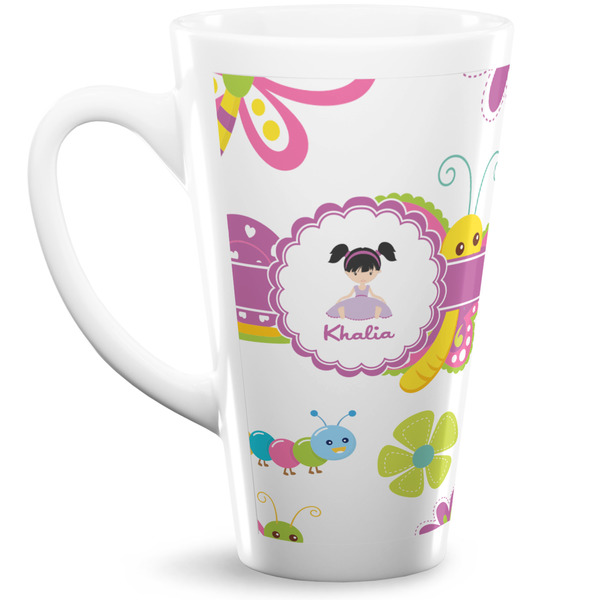 Custom Butterflies 16 Oz Latte Mug (Personalized)
