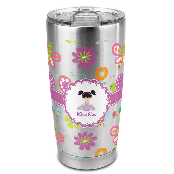 Custom Butterflies 20oz Stainless Steel Double Wall Tumbler - Full Print (Personalized)