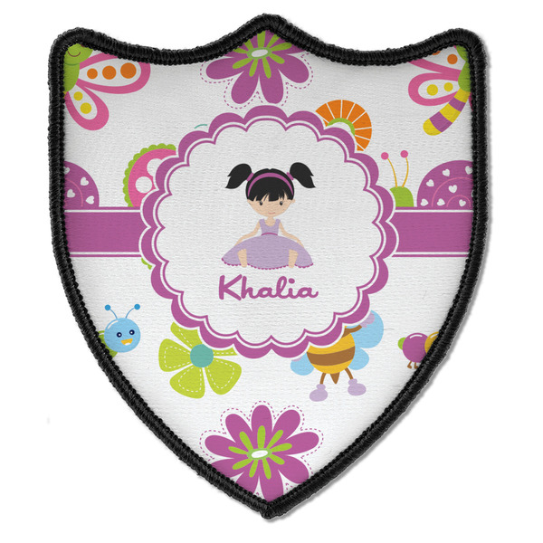 Custom Butterflies Iron On Shield Patch B w/ Name or Text