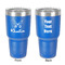Butterflies 30 oz Stainless Steel Ringneck Tumbler - Blue - Double Sided - Front & Back