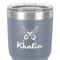 Butterflies 30 oz Stainless Steel Ringneck Tumbler - Grey - Close Up
