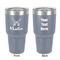 Butterflies 30 oz Stainless Steel Ringneck Tumbler - Grey - Double Sided - Front & Back