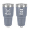 Butterflies 30 oz Stainless Steel Tumbler - Grey - Double-Sided (Personalized)