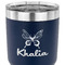 Butterflies 30 oz Stainless Steel Ringneck Tumbler - Navy - CLOSE UP