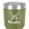 Butterflies 30 oz Stainless Steel Ringneck Tumbler - Olive - Close Up
