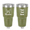 Butterflies 30 oz Stainless Steel Tumbler - Olive - Double-Sided (Personalized)