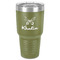 Butterflies 30 oz Stainless Steel Ringneck Tumbler - Olive - Front
