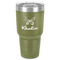 Butterflies 30 oz Stainless Steel Tumbler - Olive - Single-Sided (Personalized)