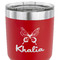 Butterflies 30 oz Stainless Steel Ringneck Tumbler - Red - CLOSE UP