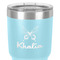 Butterflies 30 oz Stainless Steel Ringneck Tumbler - Teal - Close Up
