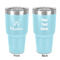 Butterflies 30 oz Stainless Steel Ringneck Tumbler - Teal - Double Sided - Front & Back