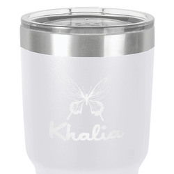 Butterflies 30 oz Stainless Steel Tumbler - White - Double-Sided (Personalized)