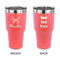 Butterflies 30 oz Stainless Steel Ringneck Tumblers - Coral - Double Sided - APPROVAL