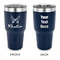 Butterflies 30 oz Stainless Steel Ringneck Tumblers - Navy - Double Sided - APPROVAL