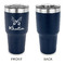 Butterflies 30 oz Stainless Steel Ringneck Tumblers - Navy - Single Sided - APPROVAL