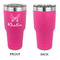 Butterflies 30 oz Stainless Steel Ringneck Tumblers - Pink - Single Sided - APPROVAL