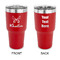 Butterflies 30 oz Stainless Steel Ringneck Tumblers - Red - Double Sided - APPROVAL