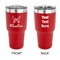 Butterflies 30 oz Stainless Steel Tumbler - Red - Double Sided (Personalized)