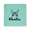 Butterflies 6" x 6" Teal Leatherette Snap Up Tray - APPROVAL