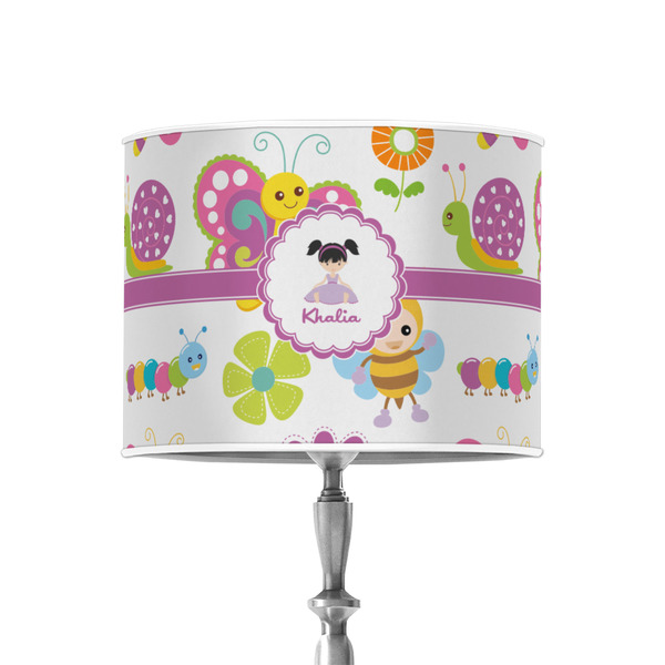 Butterflies 8" Drum Lampshade - ON STAND (Poly Film)