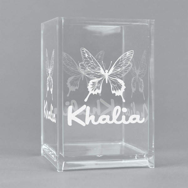 Custom Butterflies Acrylic Pen Holder (Personalized)