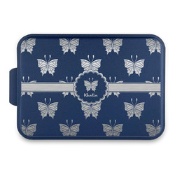 Butterflies Aluminum Baking Pan with Navy Lid (Personalized)