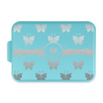 Butterflies Aluminum Baking Pan with Teal Lid (Personalized)