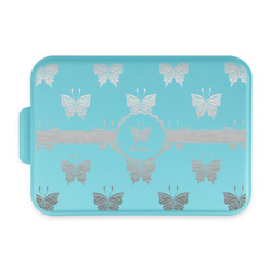 Butterflies Aluminum Baking Pan with Teal Lid (Personalized)
