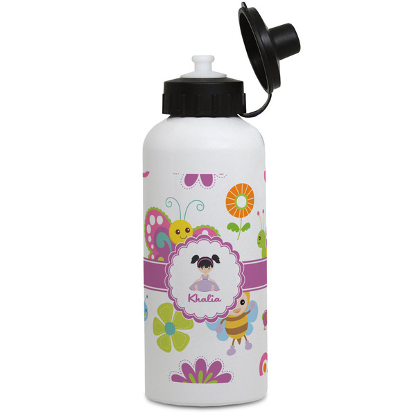 Custom Butterflies Water Bottles - Aluminum - 20 oz - White (Personalized)