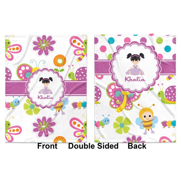 Butterflies Baby Blanket (Double Sided - Printed Front and Back)