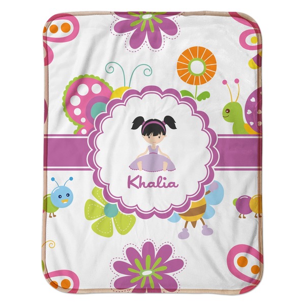 Butterflies Baby Sherpa Blanket - Flat