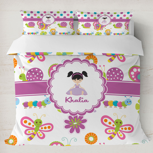 Custom Butterflies Duvet Cover Set - King (Personalized)